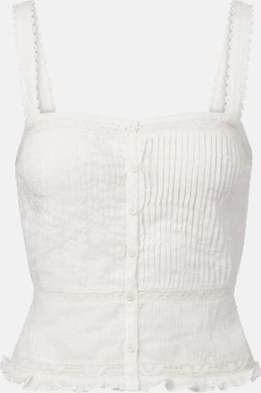 Poupette St Barth Top cropped Berry in cotone