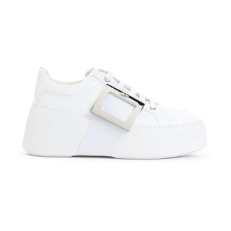 Roger Vivier Schoenen, Dames, Wit, 39 EU, Leer, Viv Skate High Sneakers