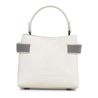 Brunello Cucinelli Brunello Cucinelli, Handbags, female, Beige, Size: ONE SIZE Small Top-Handle Essence Bag