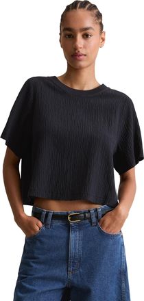 Marc O'Polo Denim Blusenshirt relaxed fit, mit markanter Struktur, cropped