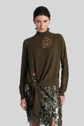 Blumarine Knitwear In Green Polyamide