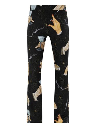 Amiri printed trousers - men - Fabric - 50 - Black