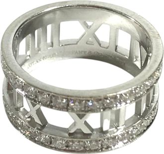 Tiffany & Co. Silver White Gold (18K) Band Ring (Pre-Owned)