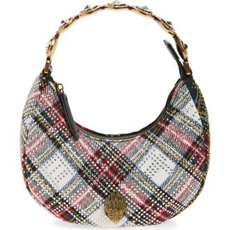 Kurt Geiger Small Octavia Twill Shoulder Bag in White Multi at Nordstrom Rack