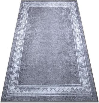 RugsX Rugsx - Alfombra Lavable Miro 51317.807 Marco, Griego Antideslizante - Gris Grey 120x170 Cm