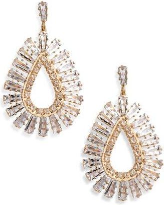 Tasha Open Teardrop Drop Earrings in Gold Cubic Zirconia at Nordstrom Rack