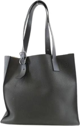Loewe Pre-owned Tote Bags, female, Gray, Size: ONE SIZE Pre-owned Buckle Tote Calf Tote Bag