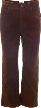 Isabel Marant Straight-Leg Corduroy Pants with Frayed Hem