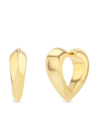 Lizzie Mandler 18K yellow gold Heart Huggie earrings - women - 18kt Gold - One Size