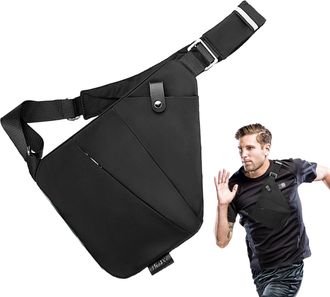 Generic Mens Anti-Theft Travel Bag - 12.6in | Oxford Polyester Bag - Large Capacity Stylish Shoulder Bags With Adjustable Strap, Ideal For Outdoor Activities,