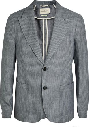 Oliver Spencer Pinstripe Cotton-blend Blazer - Grey - 52 (UK42 / XL)