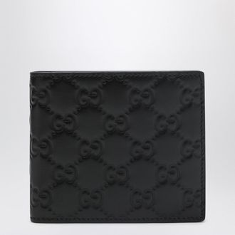 Gucci Black GG Emblem bi-fold wallet with coin pocket