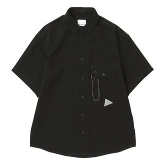 And Wander Short Sleeve Shirts - Heren - Korte mouwen Overhemden - Zwart - S - Leer - Overhemden