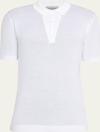 John Smedley Mens Roth Cotton Polo Shirt