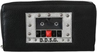 Dolce & Gabbana Tweedehands leren portemonnees - Dames - Vintage Accessoires - Zwart - ONE Size - Leer - Vintage