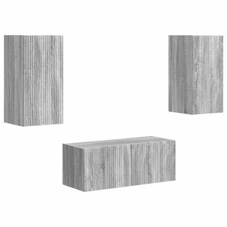 vidaXL Conjunto De Mueble De Tv 2 Pcs Gris Sonoma Madera De Ingenier&iacute;a Vidaxl