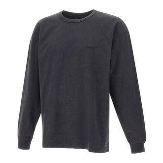 Purple Hoodies & sweatvesten, Heren, Zwart, M, Katoen, Textured Lee Sweater