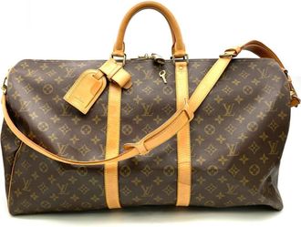 Louis Vuitton Monogram Brown Monogram Leather Boston Bag (Pre-Owned)