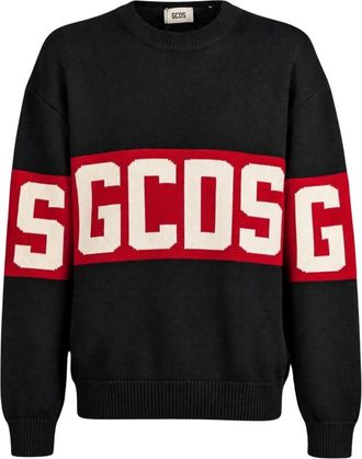 GCDS Round-neck Truien - Heren - Ronde hals truien - Zwart - XL - Truien & Vesten