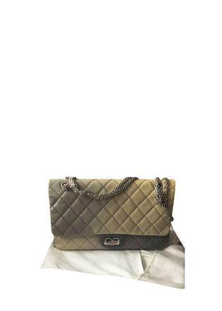Chanel Degrade Leather Quilted 2.55 Reissue Flap Bag Size L