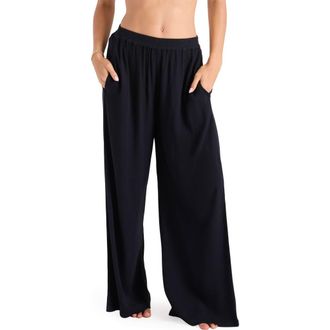 Volcom Stoneshine Junki Wide Leg Cover-Up Pants in Black at Nordstrom, Size X-Small