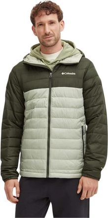 Columbia Powder Lite II Hooded Jacket - Heren - Ski Jassen - Groen - M - Leer - Fitness