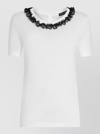 Dolce & Gabbana lace trim jersey t-shirt
