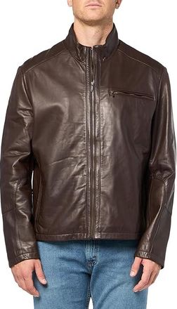 Cole Haan Smooth Lamb Jacket Mens Jacket Java : MD, Leather