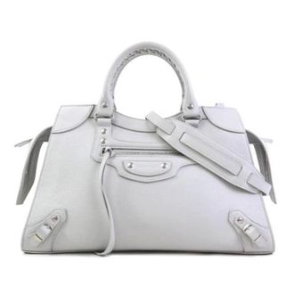 Balenciaga Pre-owned Leather balenciaga-bags - Dames - Vintage Handtas - Grijs - ONE Size - Leer - Vintage