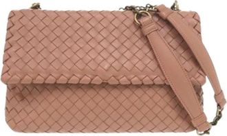 Bottega Veneta Pre-owned Intrecciato Schoudertas - Dames - Vintage Schoudertas - Roze - ONE Size - Leer - Vintage
