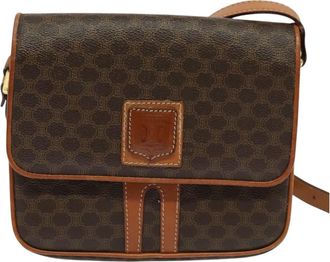 Celine Macadam Brown Canvas Shoulder Bag (Pre-Owned)