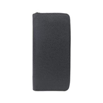 Louis Vuitton Black Leather Long Wallet (Bi-Fold) (Pre-Owned)