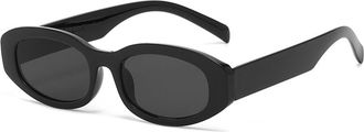 Generic Small Frame Women Commuter Sunglasses Outdoor Mens Vacation(Black)
