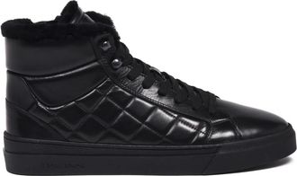 Baldinini Gevulde Leren Sneaker - Heren - Sneakers - Zwart - 43 EU - Leer - Schoenen