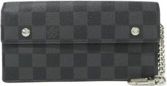 Louis Vuitton Pre-owned Wallets, male, Black, Size: ONE SIZE Pre-owned Canvas Wallet