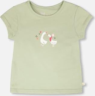Deux par Deux Organic Cotton Jersey Short Sleeve T-Shirt in Light Khaki Green at Nordstrom, Size 24M