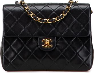 Chanel Pre-owned Womens Classic Flap Shoulder Bag - Black Leather - One Size