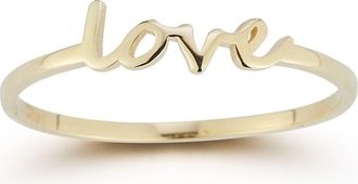 Ember Fine Jewelry Love Ring in Gold at Nordstrom Rack, Size 6