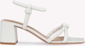 Gianvito Rossi Juno 55 Sandals in White Nappa at Nordstrom, Size 35.5