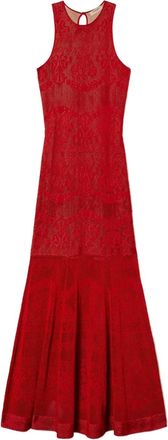 Twin-Set Abito lungo con maglia aperta - Rosso