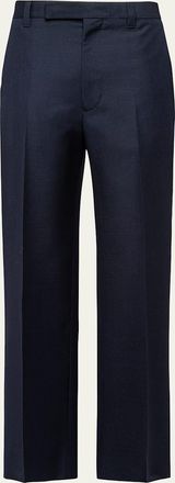 Prada Mens Wide-Leg Wool-Blend Pants