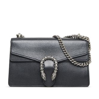 Gucci Pre-owned Womens Vintage Small Dionysus Shoulder Bag Black Calf Leather - One Size