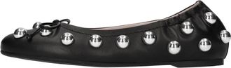 Pedro Miralles 17056 Studded Ballet Flat - Dames - Ballerinas - Zwart - 39 EU - Leer - Schoenen