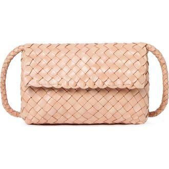 Loeffler Randall Vinnie Woven Leather Crossbody Bag in Desert Sand at Nordstrom