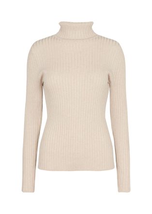 Soyaconcept Rollkragenpullover SOYACONCEPT SC-DOLLIE 483, Damen, Gr. XL, beige (91620 cream melange), Rippstrick, Obermaterial: 75% Viskose, 25% Nylon, meliert, u