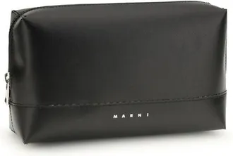 Marni Mens Black Calf Leather Bos Taurus Shoulder Bag
