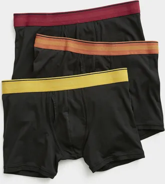 Le 31 Mens 4 striped-waist boxer briefs TENCEL TM modal organic cotton 3-pack