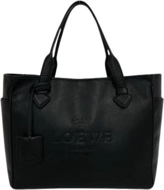 Loewe Pre-owned Tote Bag - Dames - Vintage Shopper - Zwart - ONE Size - Leer - Vintage