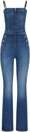 Guess Jumpsuit - Dames - Jumpsuits - Blauw - W27 - Katoen - Jumpsuits & Playsuits
