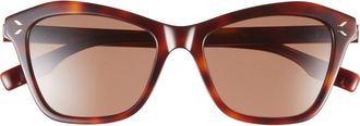 McQ by Alexander McQueen 52mm Cat Eye Sunglasses in Havana Havana Brown at Nordstrom Rack